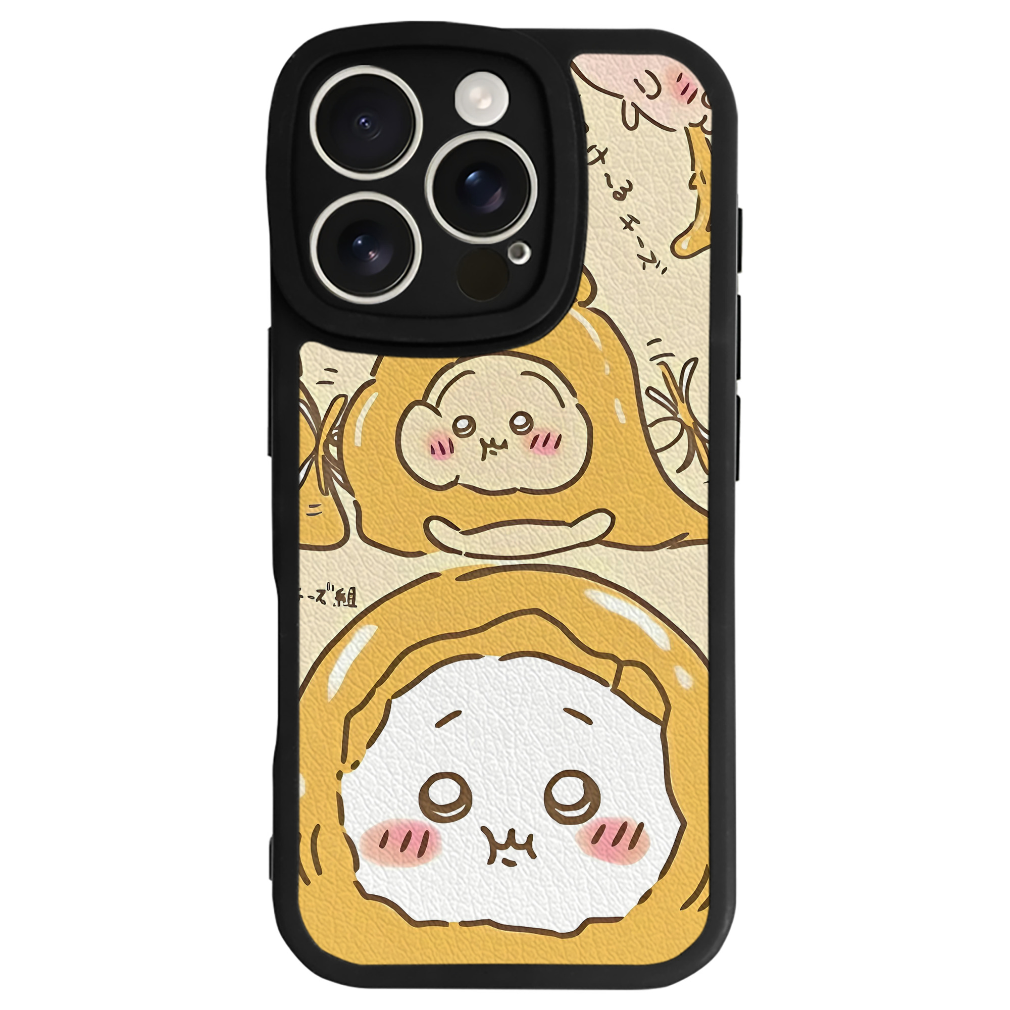 （画像用） ちいかわ Chii-kawa 【iPhone 16シリーズ対応】シリコンスマホケース（レザー調） 材質：シリコン